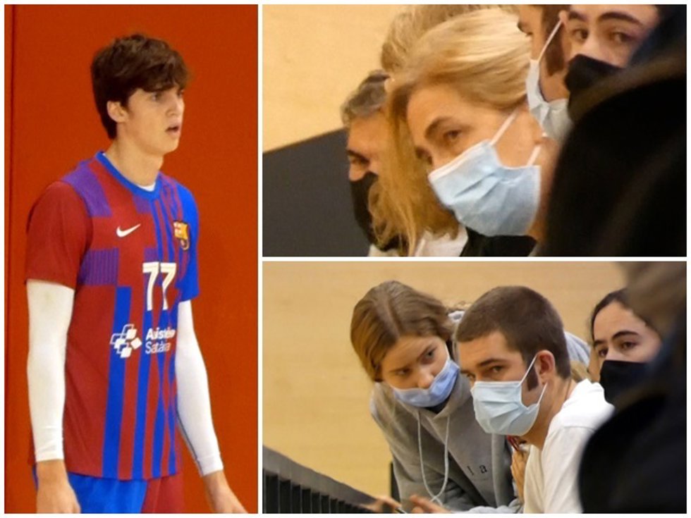 La Infanta Cristina, Juan e Irene Urdangarín, el mejor apoyo de Pablo en su último partido con el Bara de balonmano