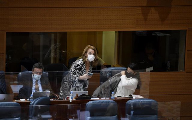 Archivo - La portavoz adjunta de Vox, Ana Cuartero, durante una sesión plenaria en la Asamblea de Madrid.