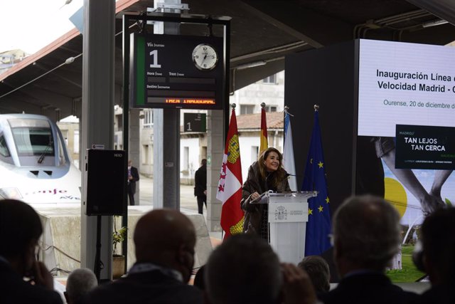 Arxiu - La ministra de Transports, Mobilitat i Agenda Urbana, Raquel Sánchez, en un acte