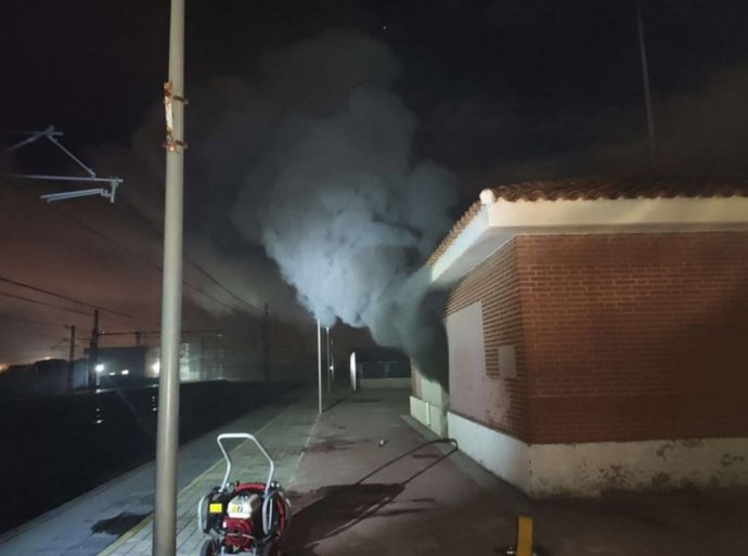 Incendio en la estación de Massalfassar