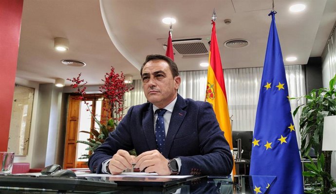 Imagen de la reunión telemática del consejero Antonio Sánchez Lorente con los jefes de las policías locales