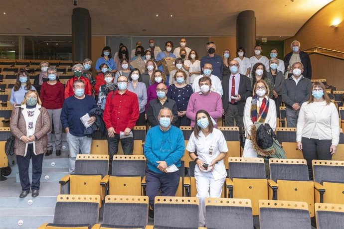 Acto en Son Espases de homenaje a profesionales que se jubilan.