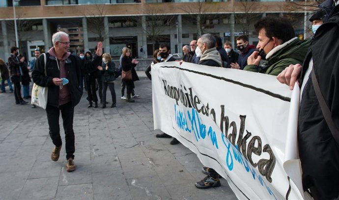 L'excap d'ETA Mikel Antza arriba als jutjats de Sant Sebasti (Guipúscoa)