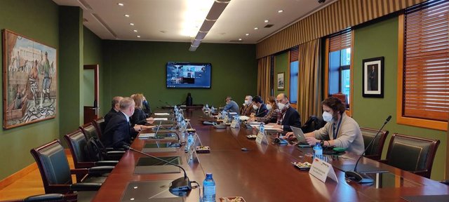 Reunión del Consejo de Administración del Puerto de Vigo el 21 de diciembre de 2021.