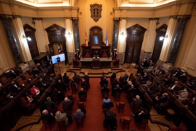 La alcaldesa de A Coruña, Inés Rey, preside la recepción institucional de Navidad