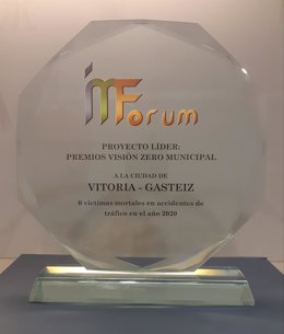 Vitoria-Gasteiz recibe el premio Visión Zero Municipal de seguridad vial