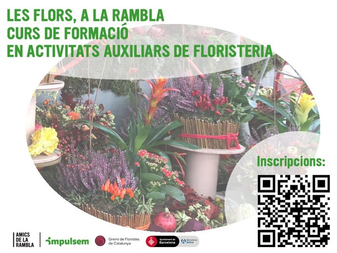 Entidades promoverán el mercado de la flor de La Rambla de Barcelona con un curso de floristería