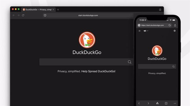 Captura del navegador web de DuckDuckGo