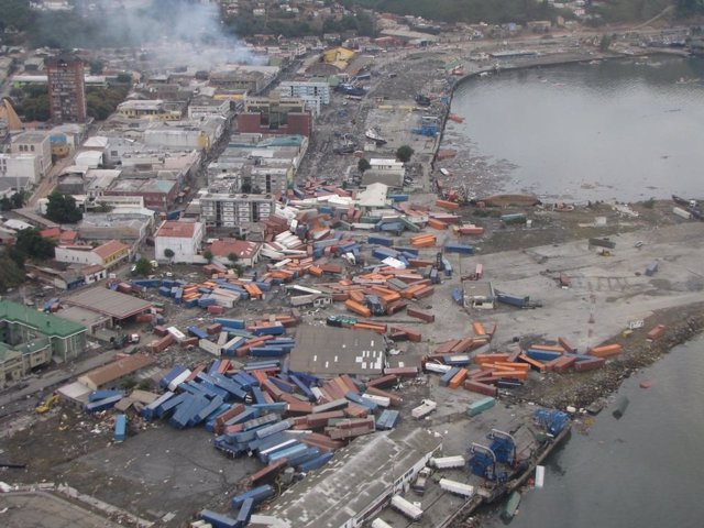 Las secuelas de un tsunami de 2010 en Chile, que fue analizado en un nuevo estudio en JGR Solid Earth.