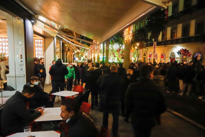 Ambiente navideño en las calles de Vigo.