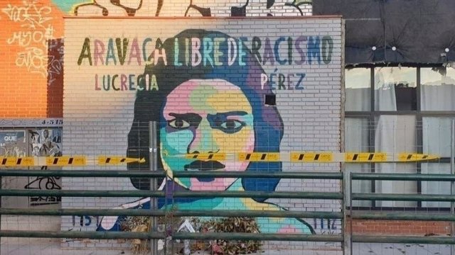 Mural dedicado a Lucrecia Pérez en Aravaca