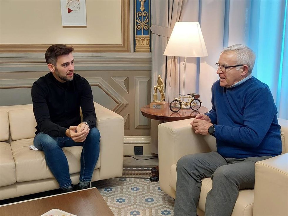 Fran Ferri y Joan Ribó en un encuentro en Alcaldía (imagen de archivo)