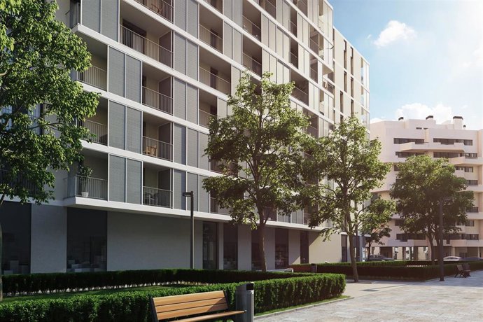 Archivo - Imagen de la futura promoción de AQ Acentor en Barcelona.