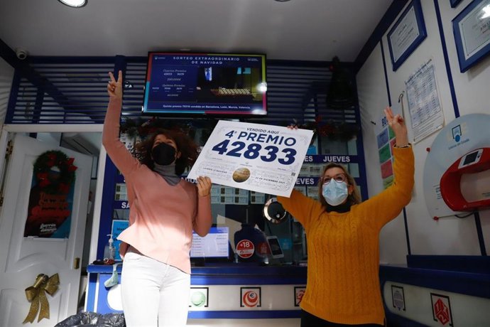 El 42.833, primer cuarto premio, vendido en Málaga.