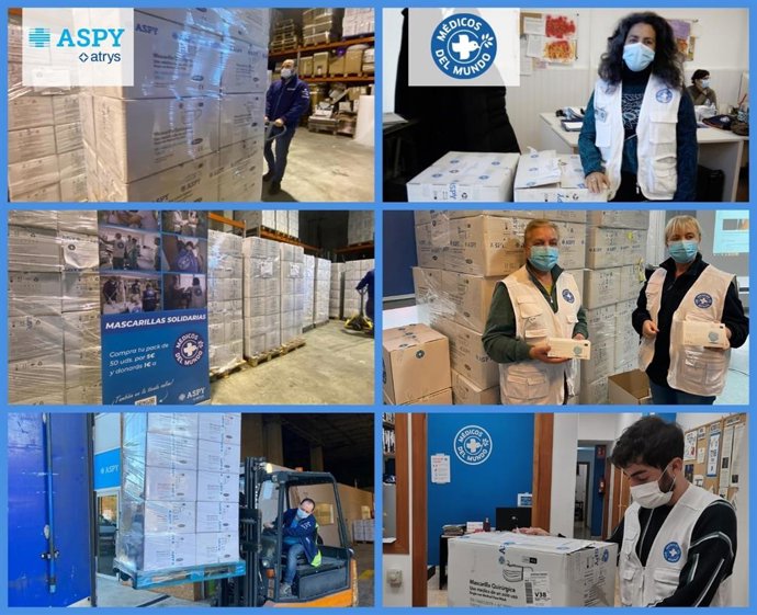 Donación de mascarillas.