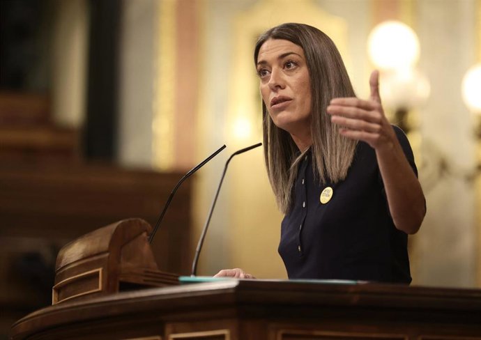 La portavoz de Junts en el Congreso, Miriam Nogueras, en una imagen de archivo en el Congreso. 