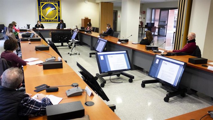 Consejo de Gobierno de la Pablo de Olavide que ha aprobado el presupuesto para 2022.