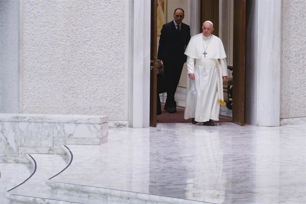 El Papa a su llegada a una de las Audiencias Generales de los miércoles