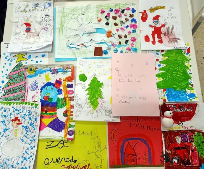 Felicitaciones navideñas de los alumnos del CEIP 'Maestro José Fuentes' a los pacientes del Hospital de Valme