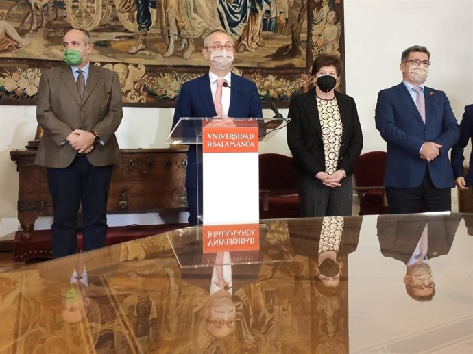 El Rector De La USAL, Ricardo Rivero, Este Miércoles En La Casa Museo Unamuno De Salamanca.