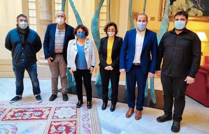 Los diputados del Grupo MÉS per Mallorca Joan Mas, Miquel Ensenyat, Joana Aina Campomar, Fina Santiago, Miquel Mir y Josep Ferr.