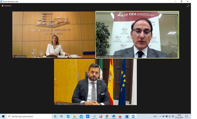 Celebración del Foro Turismo Andalucía bajo el título 'La reconexión con el mercado turístico', organizado por CEA y Junta.