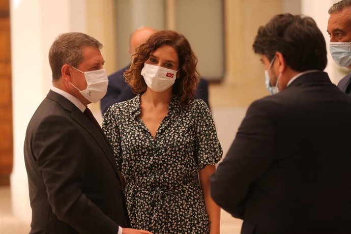 Encuentro bilateral entre Emiliano García-Page (Castilla-La Mancha) e Isabel Díaz Ayuso (Madrid) en Toledo