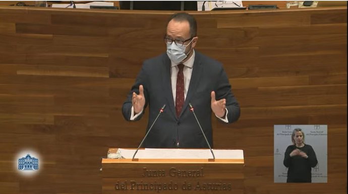 El portavoz de Vox, Ignacio Blanco, en el Parlamento.