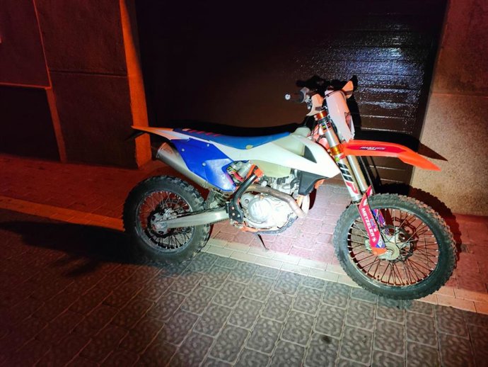 Imagen de la motocicleta recuperada