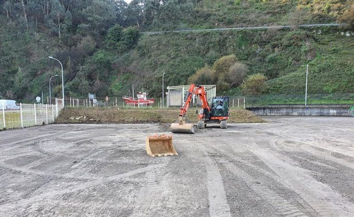 Obras en el puerto de Cudillero