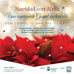 Gospel It y La Pili se unen en el espectáculo musical 'Navidad con alma' con dos conciertos en Málaga
