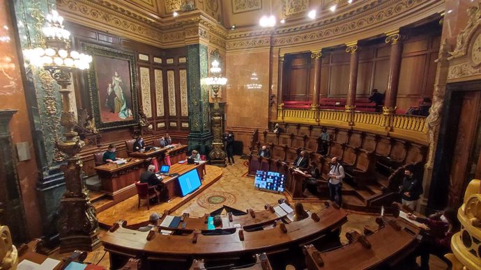 El pleno del Ayuntamiento de Barcelona.