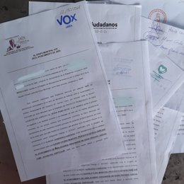 Escritos dirigidos a los grupos políticos y concejales no adscritos del Ayuntamiento de Jaén