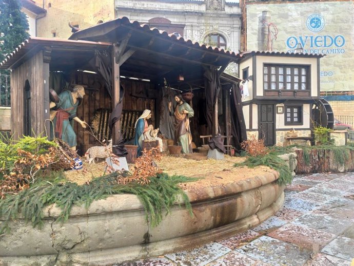 Belén de Navidad en Oviedo.