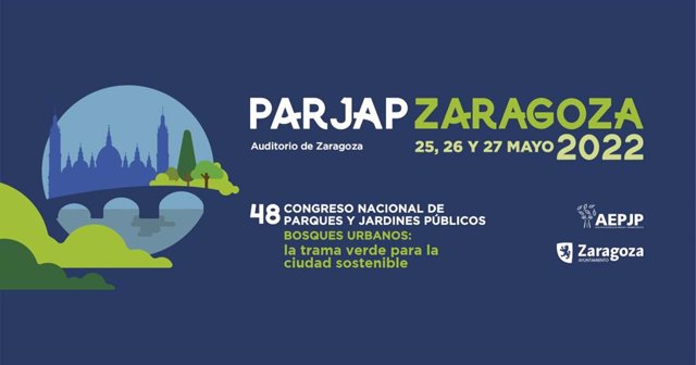 Cartel del Congreso PARJAP 2022, que tendrá lugar en mayo de 2022 en el Auditorio Palacio de Congresos de Zaragoza