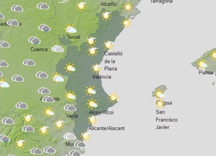 Predicción del tiempo para este domingo 26 de diciembre