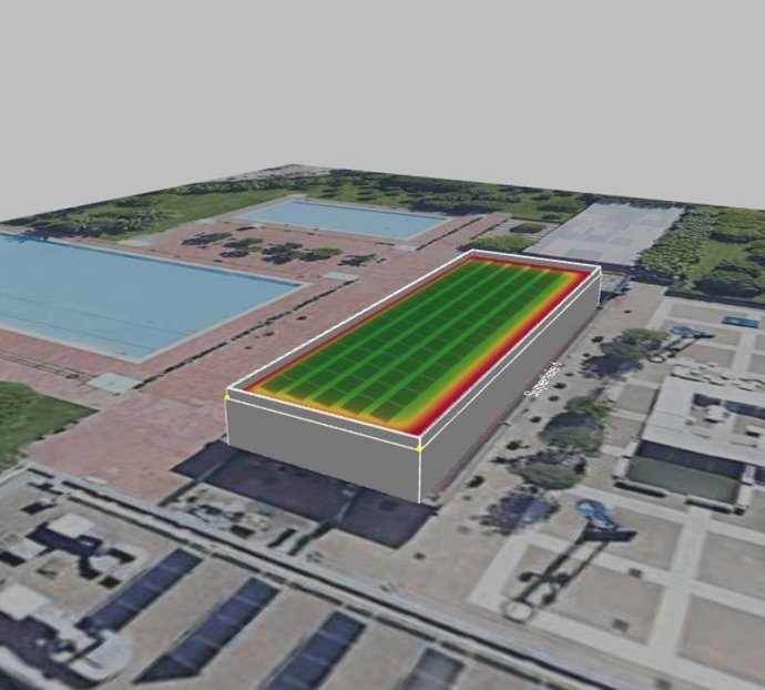 En el CDM La Granja  se colocaran hasta 80 paneles solares sobre la cubierta de vestuarios y acceso a las piscinas de verano.