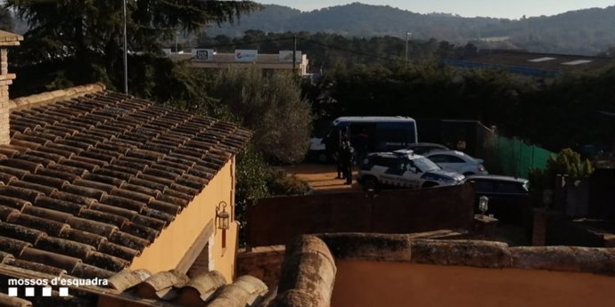 Lloc de Mont-ras (Girona) on els Mossos han dissolt una festa illegal