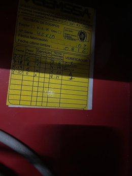 Extintores caducados.