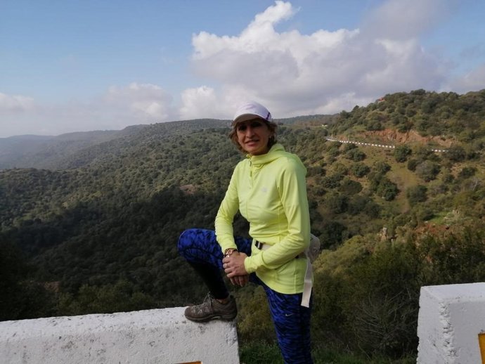 Troncoso en uno de los senderos de uso deportivo en Córdoba.