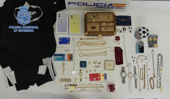 Archivo - Objetos robados en hurtos en Leganés