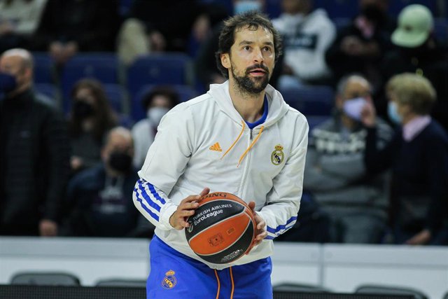 Sergio Llull en el partido de Euroliga ante el CSKA en el Wizink Center.