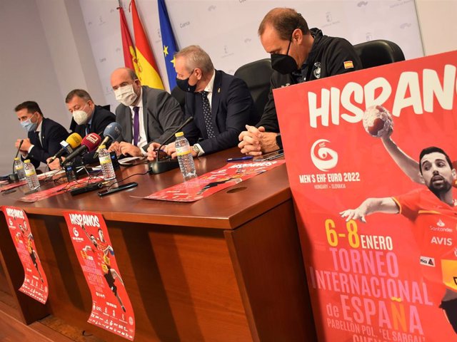 Rueda de prensa para anunciar la sede del Torneo Internacional de España 2022, previo al Europeo masculino de balonmano.