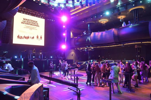 Archivo - La Sala Pelícano durante la realización de una prueba piloto de la reapertura del ocio nocturno en junio