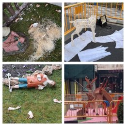 Acto vandálico en el Belén de la Plaza de la Hispanidad en Cuenca