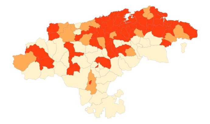 Mapa del semáforo Covid del 27 de diciembre de 2021
