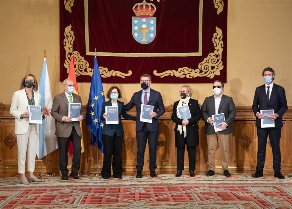 Firma de la nueva 'Axenda' social única gallega hasta 2024.