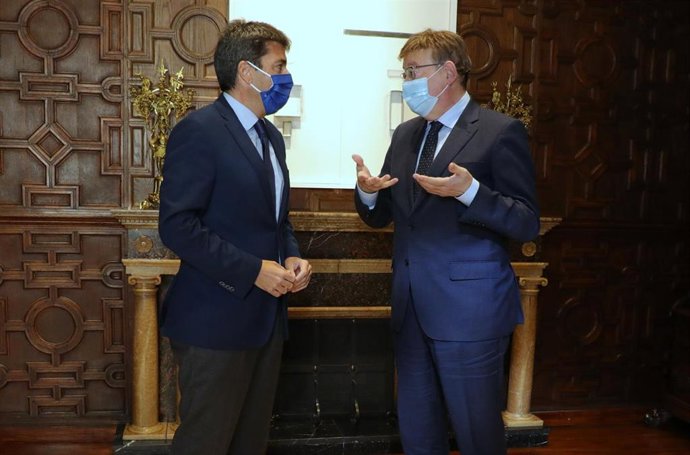 Puig recibe a Mazón en el Palau de la Generalitat