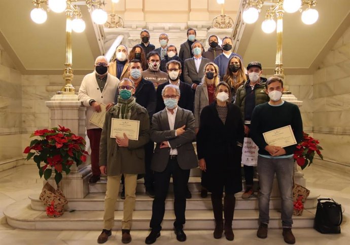 Acto de entrega de los premios en el Ayuntamiento de Valladolid.