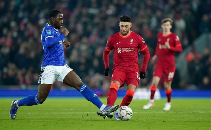 Partido de la Carabao Cup entre Liverpool y Leicester.